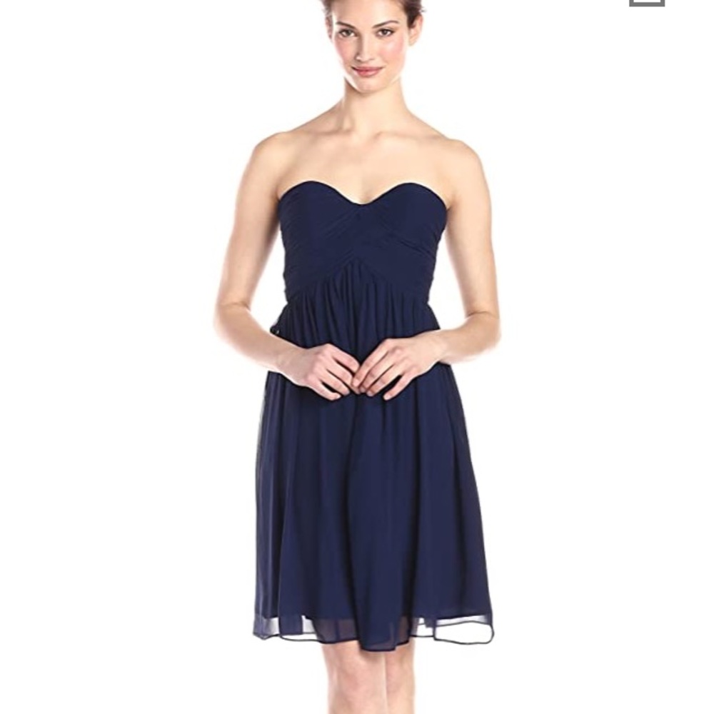 NWT Donna Morgan Chiffon Sweetheart Neck Dress